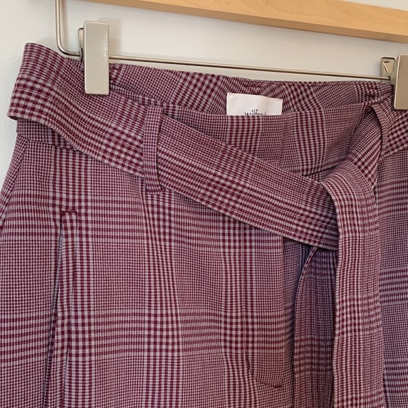 Aritzia Wilfred Tie Front Pants Plaid Size 6 - Picture 4 of 14